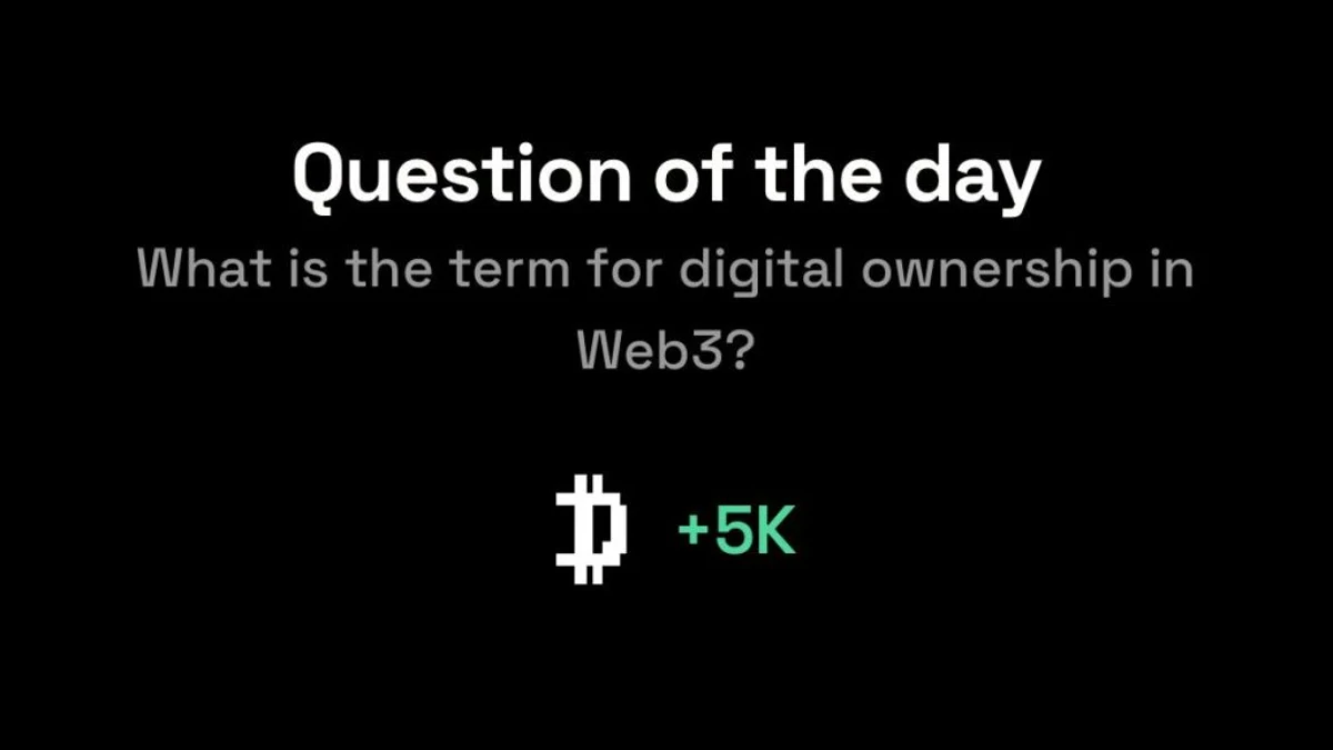 Dropee question of the day code 27 December What is the term for digital ownership in Web3?