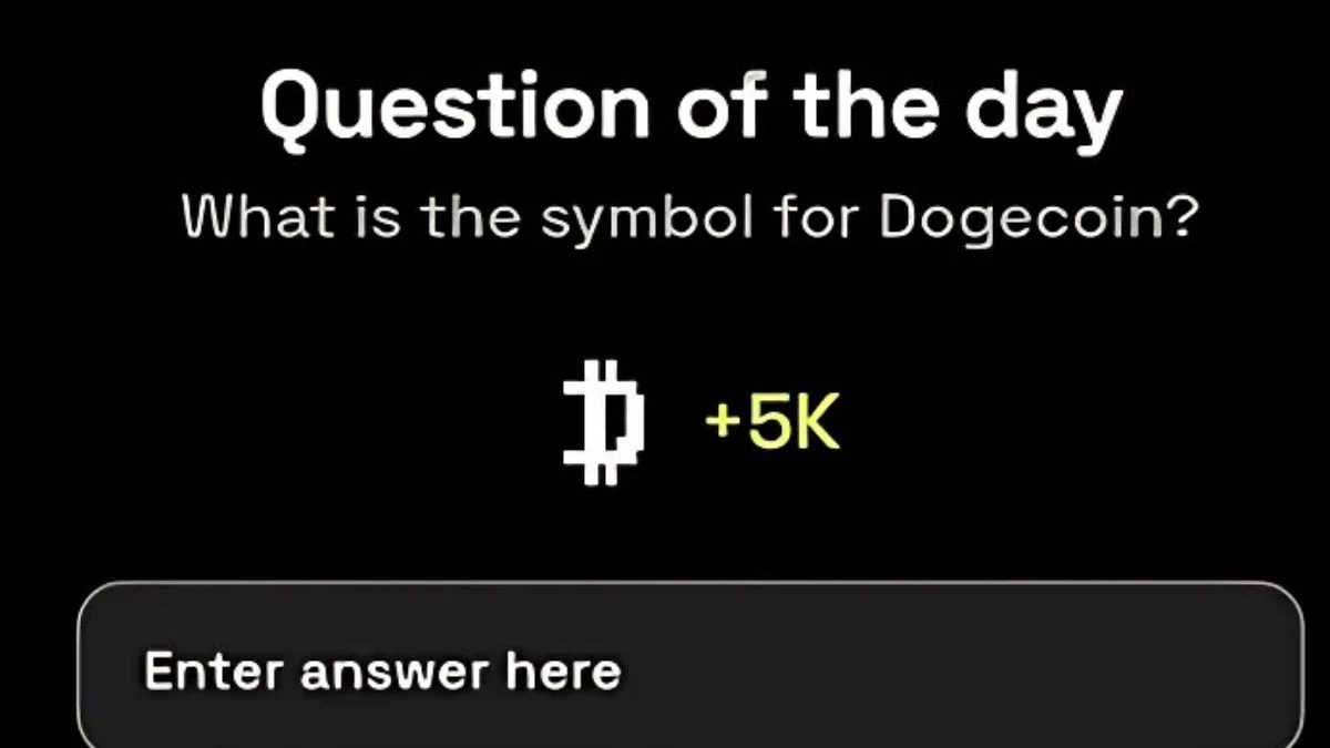 Dropee question of the day code 7 December What is the symbol for dogecoin?