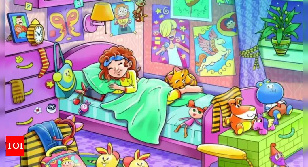 Optical Illusion: Can you find the bee in this girl's bedroom in less than 8 seconds? |