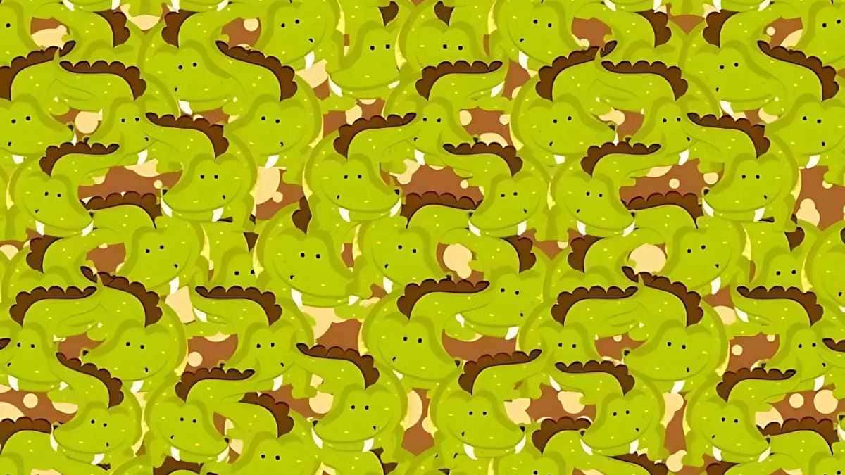 Optical Illusion: Find the Bear among Crocodiles in 5 Seconds!