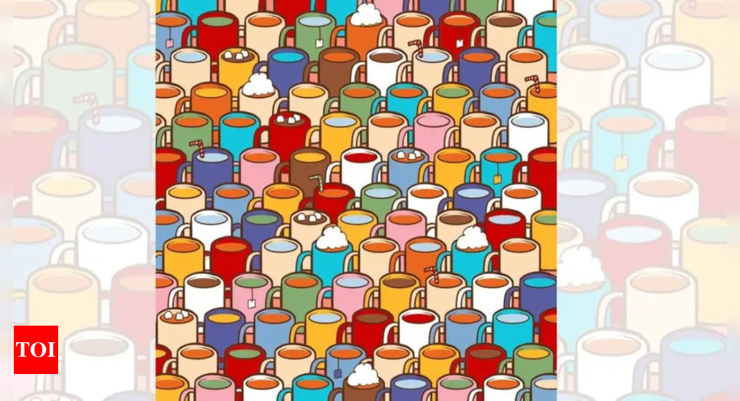 Optical Illusion: It is very difficult to find the empty cup in this Image; care to try? |