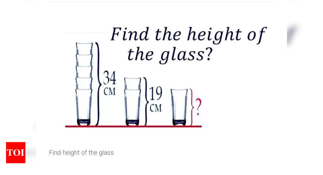 Optical Illusion: Only a genius can find the height of one glass in this tricky puzzle |