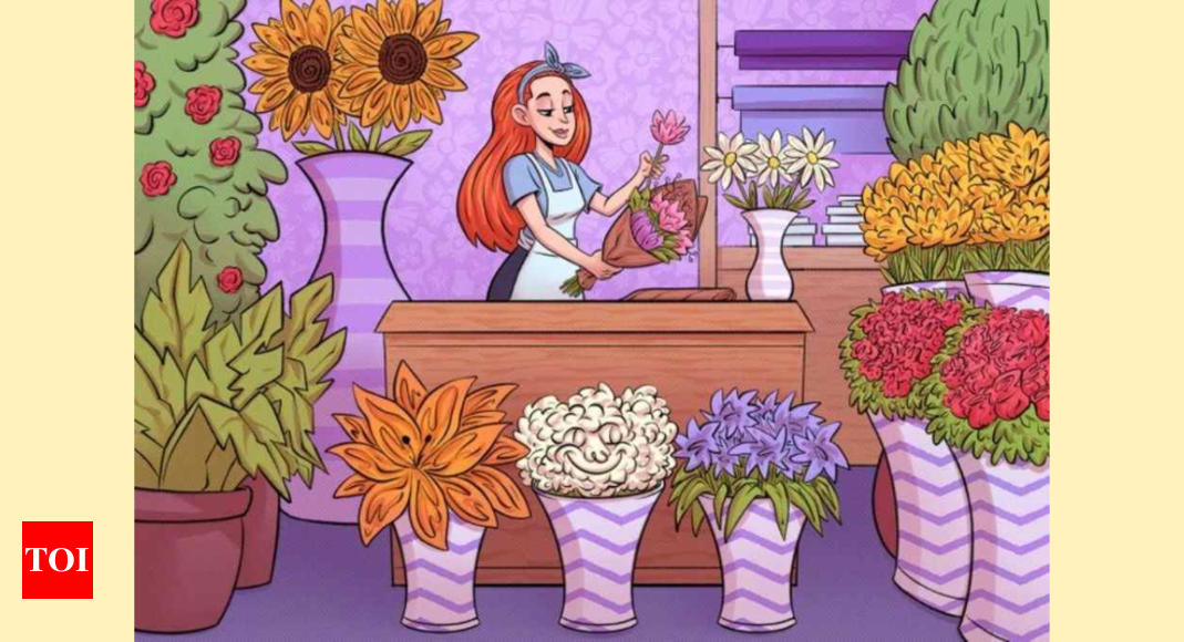 Optical Illusion: Only hawk-eyed people can find hidden faces in the florist's shop |