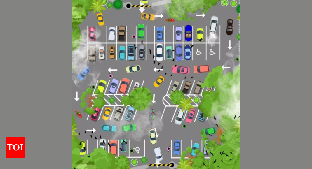 Optical Illusion: There are 3 driving mistakes in this parking area; can you spot them within 18 seconds? |