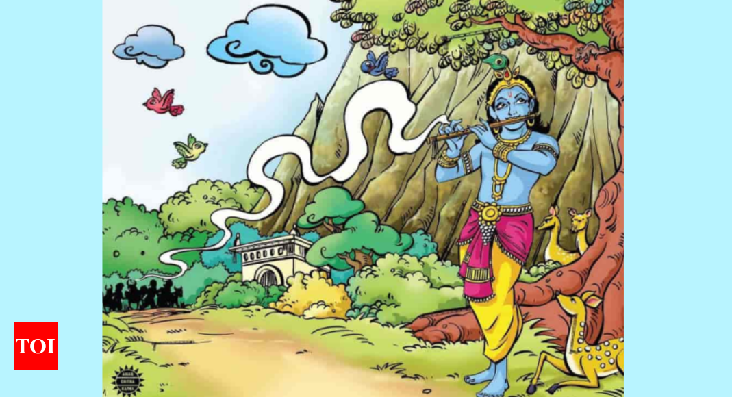 Optical Illusion: You are a true Krishn lover if u can find all the 10 flutes in this optical illusion |