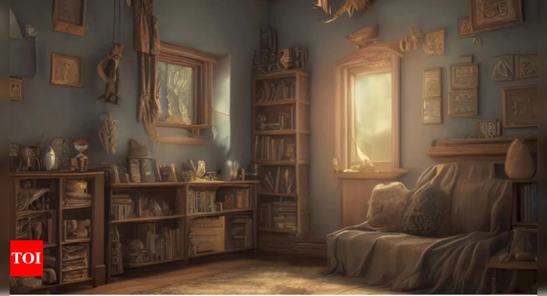 Optical Illusion challenge: Spot the hidden hourglass in this vintage room in 13 seconds |