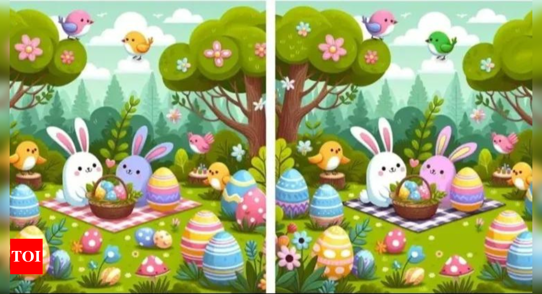 Optical illusion: Only a true observer can spot 5 differences in this Easter picnic