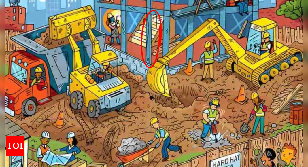 Optical illusion: You'll need the sharpest set of eyes to spot a toothbrush on this construction site |