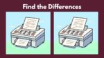 Spot 3 differences between the printer pictures in 14 seconds!