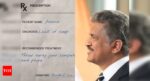 Anand Mahindra gives hilarious reply to viral medical prescription on "lack of sleep"