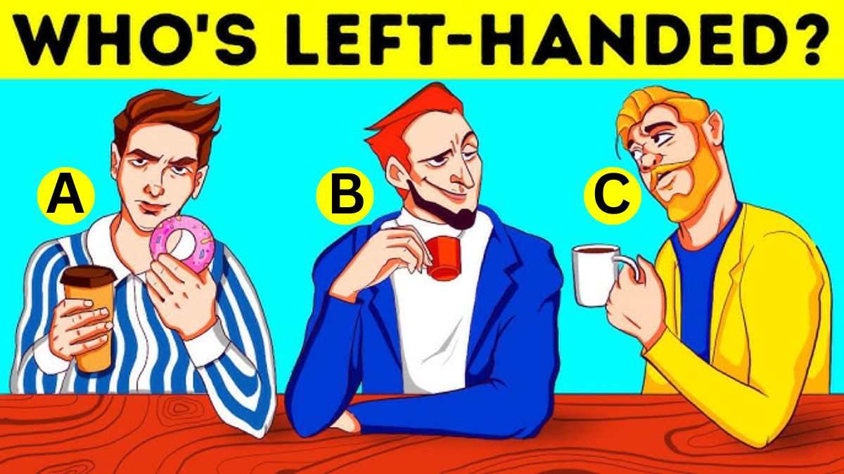 Brain Teaser: Spot Who’s Left-Handed? Only 1% With Sharp Logical Reasoning Pass This IQ Test In 5 Seconds!