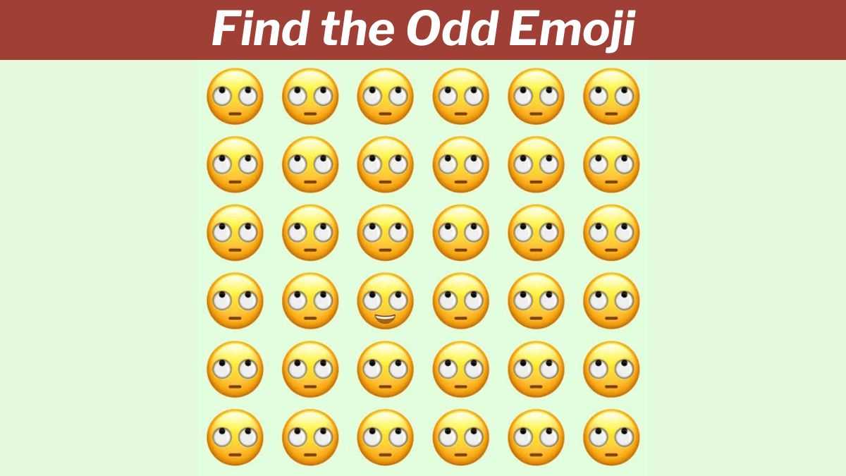 Brain Teaser: You have the eyes of a hunter if you can find the odd emoji out in 3 seconds!