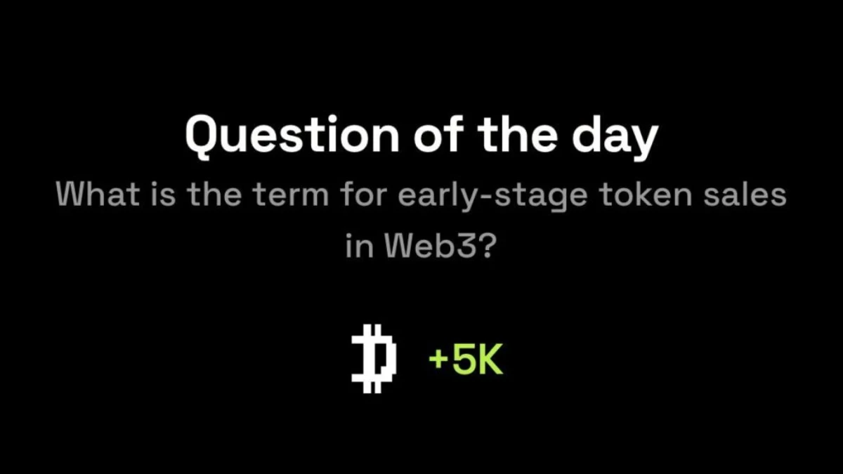 Dropee question of the day code 02 January What is the term for early-stage token sales in Web3?