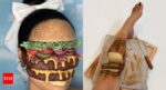 Incredible! Woman creates food optical illusions on her face