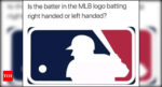 Is the batter right handed or left handed? MLB logo intrigues netizens