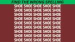 Optical Illusion: You have eagle eyes if you can find the wrong spelling in 9 seconds!