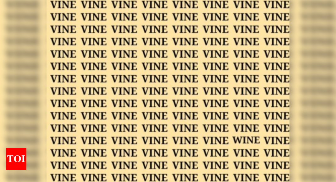 Optical illusion: Only someone with sharp eyes & brain combo can spot ‘Wine’ among ‘Vine’ in 15 seconds |