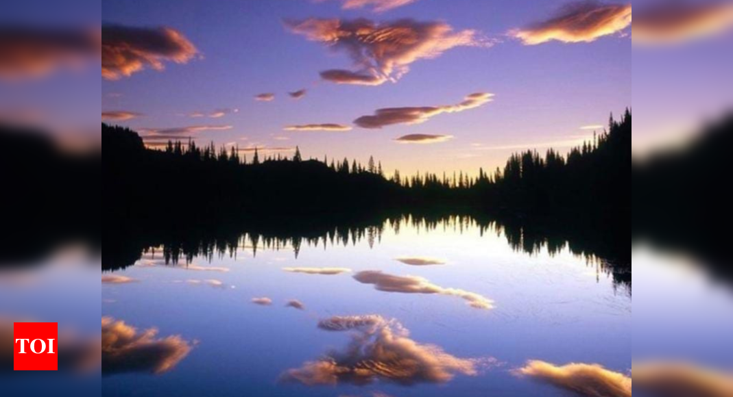 Optical illusion: Which half is the reflection of the lake?