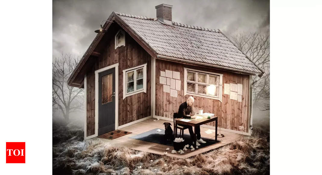 Optical illusion baffles netizens; is the man sitting inside or outside the house?