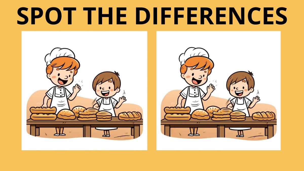 Spot the Differences: Spot 3 differences between the baking pictures in 21 seconds!