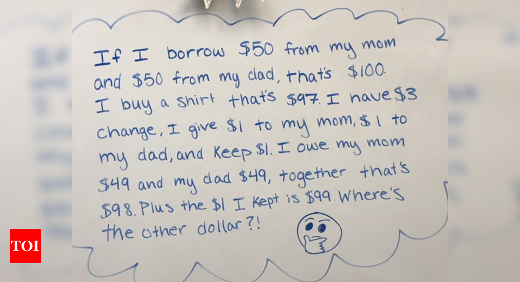 "Where is the missing dollar?" Help this kid find the missing dollar