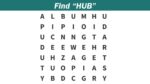 Word Search Puzzle: Find the word ”HUB” in 5 seconds!