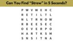 Word Search Puzzle: Find the word ”STREW” in 5 seconds!