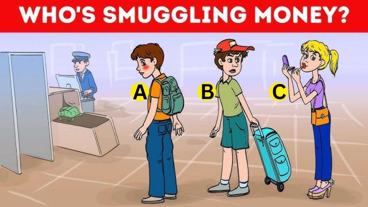 Brain Teaser IQ Test: Can You Spot Who Is Smuggling Money In 5 Seconds?