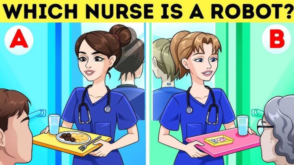 Brain Teaser IQ Test: One Of These Nurses Is Not A Human! Can You Spot The Robot Nurse In 5 Seconds?