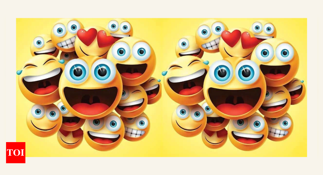 Find the difference: Can you spot 2 differences in this smiley picture?