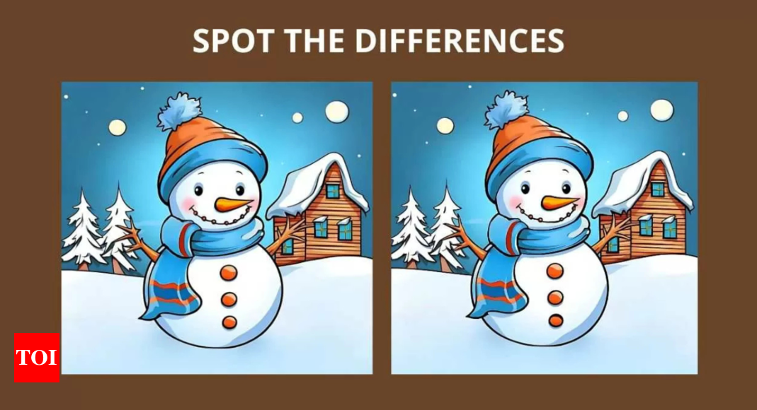 Optical Illusion: Can you spot 3 differences between these snowmen? |