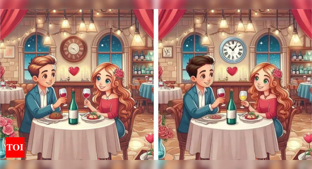 Optical illusion: Only an excellent observer can spot 10 differences in this dinner date