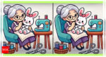 Optical illusion: Only those with sharp vision may spot 3 differences in this lady sewing teddy-bear