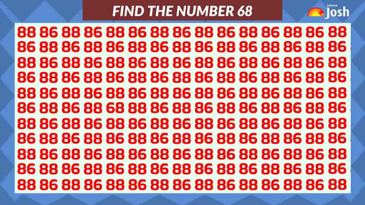 You have 20/20 vision if you can find 68 in 7 seconds!