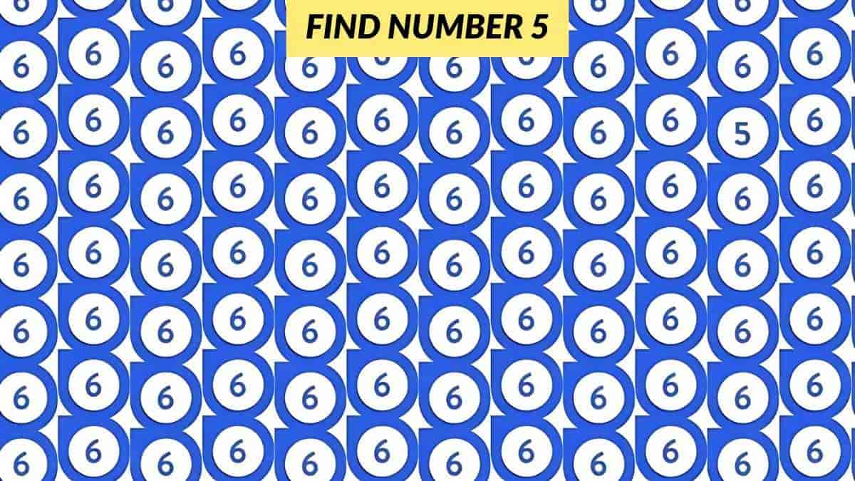 You have 20/20 vision if you can spot the number 5 in 5 seconds!