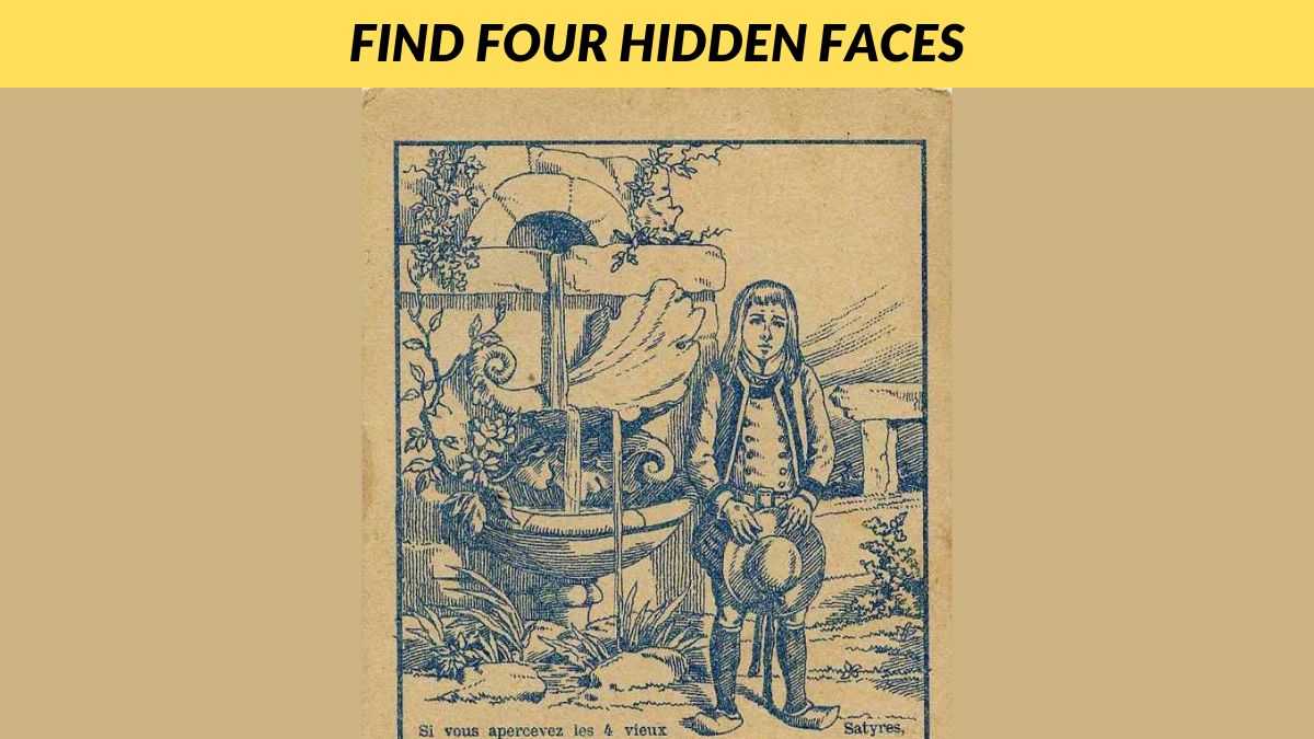 You have sharp eyes and a high IQ if you can spot the four hidden faces in the garden in 9 seconds!