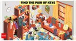 Optical illusion: Only those with a sharp vision can find the pair of keys in the room in 10 seconds