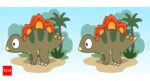 Brain Games: Find the difference: Only a real smart person can spot 3 differences in this dinosaur picture |