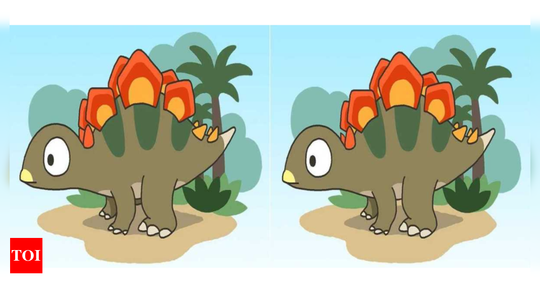 Brain Games: Find the difference: Only a real smart person can spot 3 differences in this dinosaur picture |