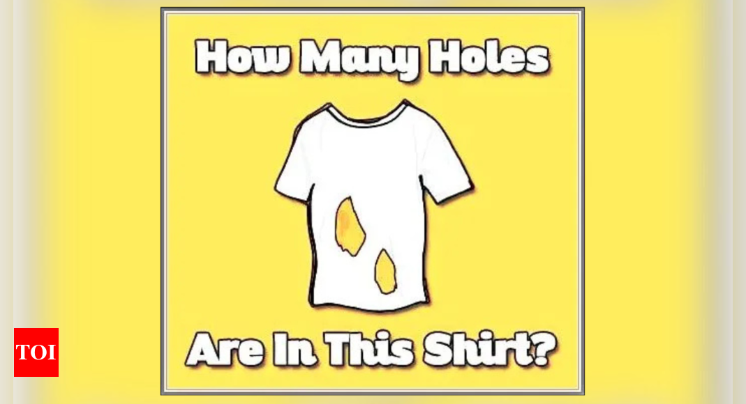 Brain Teaser: Take a test: Only the smartest can count all the holes in this T-shirt |