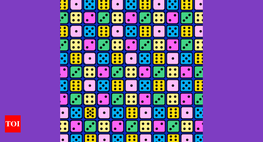 Brain teaser: Only a smart observer can spot the odd dice in this image |