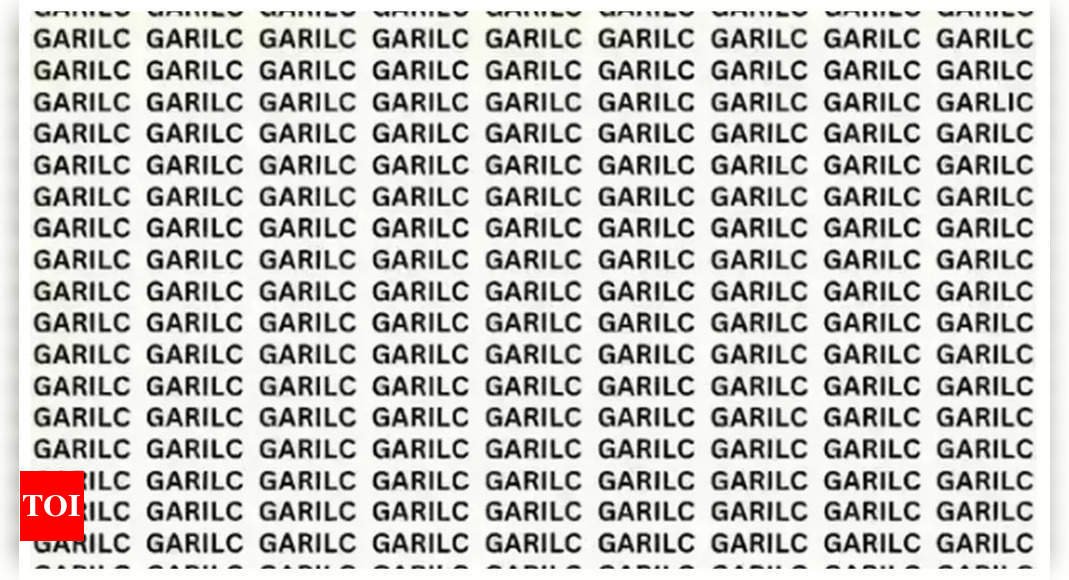 Only a genius can spot the correct spelling of garlic in 10 seconds