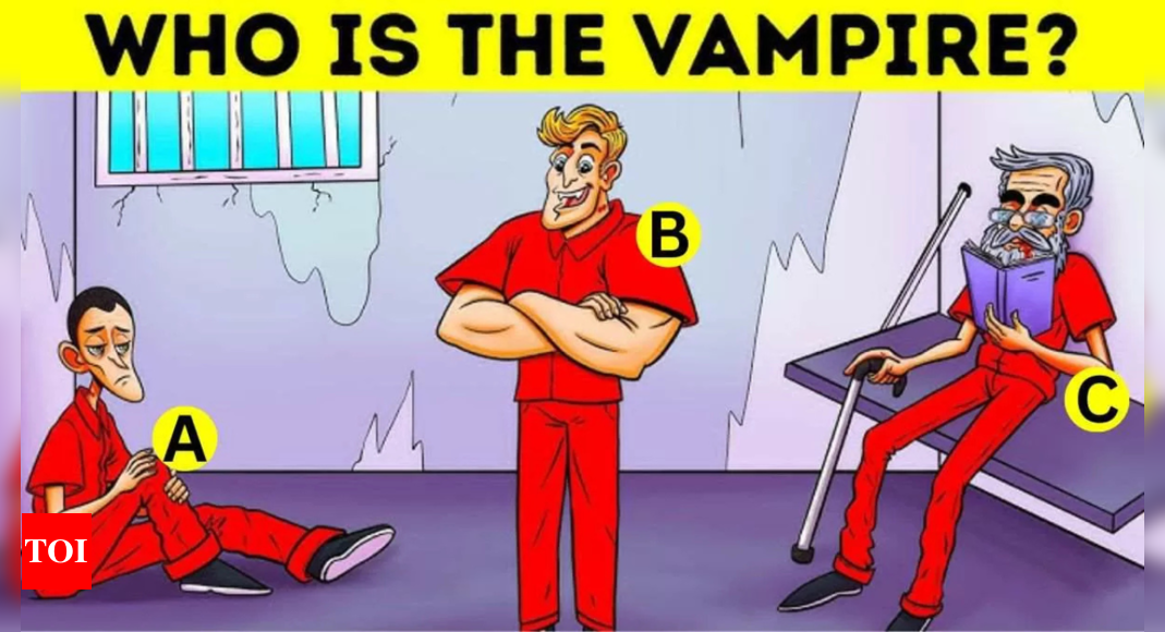 Optical Illusion: Can you tell who is the vampire in this jail? |