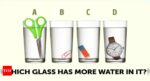 Optical Illusion: Only a high-IQ person can tell which glass has more water in it |