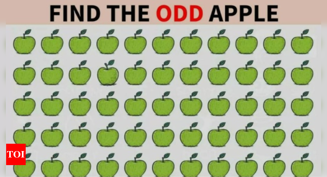 Optical Illusion: Only those with a perfect vision can spot the odd apple within 10 seconds |