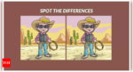 Optical illusion: Only a genius can spot 5 differences between the cowboy pictures in 25 seconds