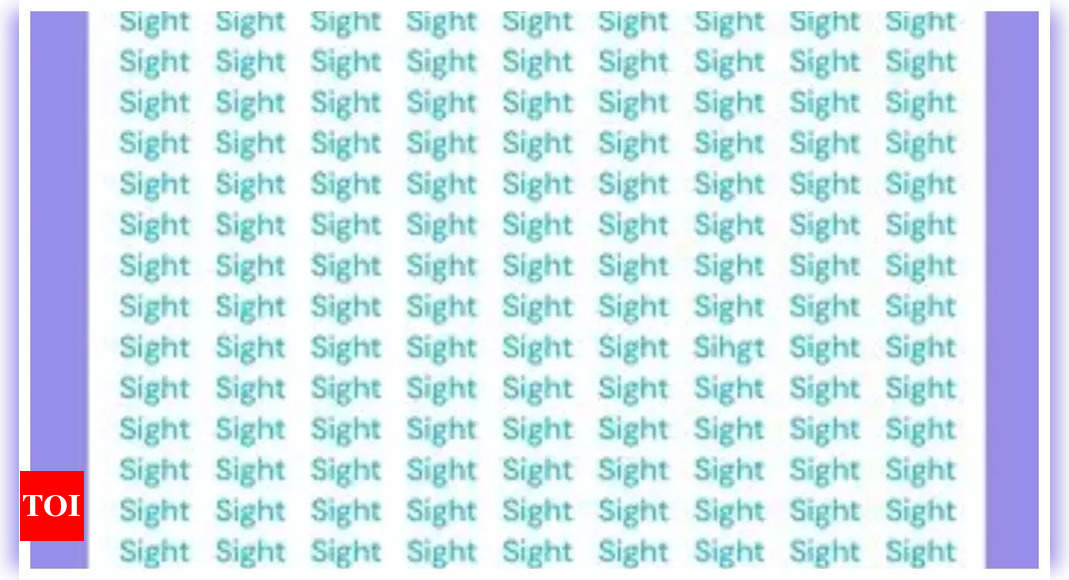 Optical illusion: Only people with good eye 'SIGHT' can spot the odd word in less than 30 seconds |