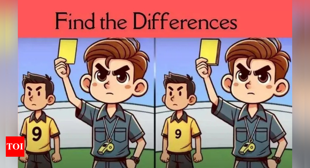 Spot the difference : Love sports? Spot 3 major differences in this image of a referee |